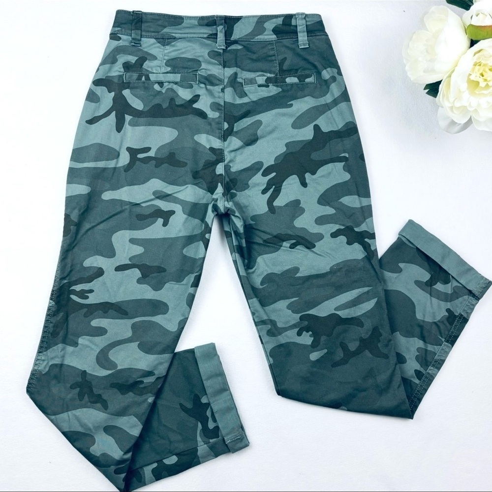 Gap Military Camoflauge Cotton Midrise Safari Slim Stretch Ankle Pants Size 0 - Picture 3 of 13